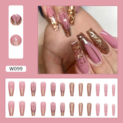 W099 Shiny Pink with Golden Powder